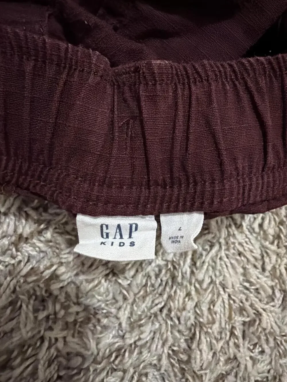 GAP Kids Burgundy Cargo Pants L